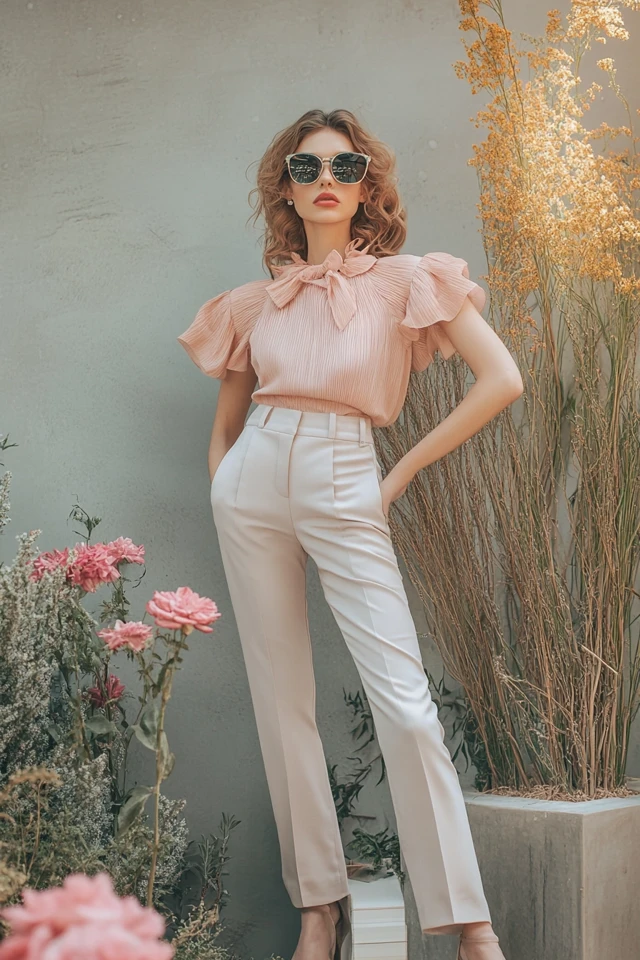 Dusty Rose and Cool Slate in Romantic Tops - photo 5