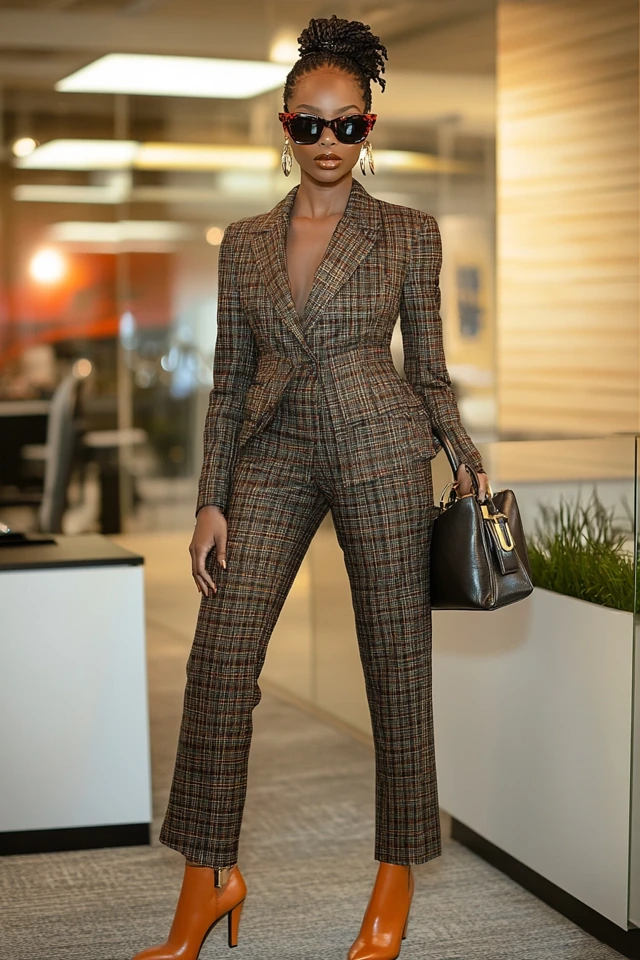 Mixing Tweed and Faux Leather in Modern Workwear - photo 5