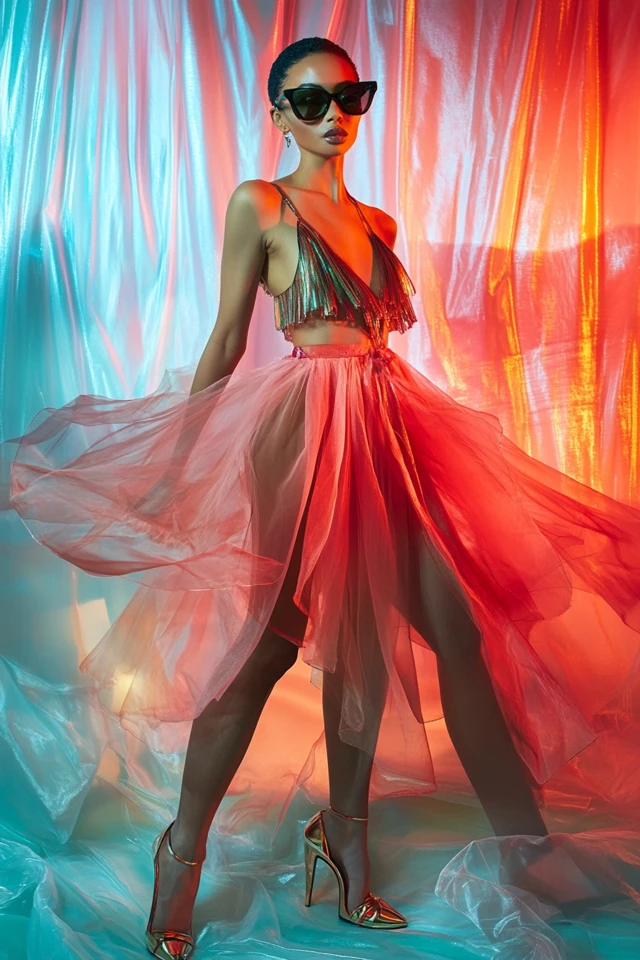 Satin and Sheer Panel Combinations for Unique Dresses - photo 5