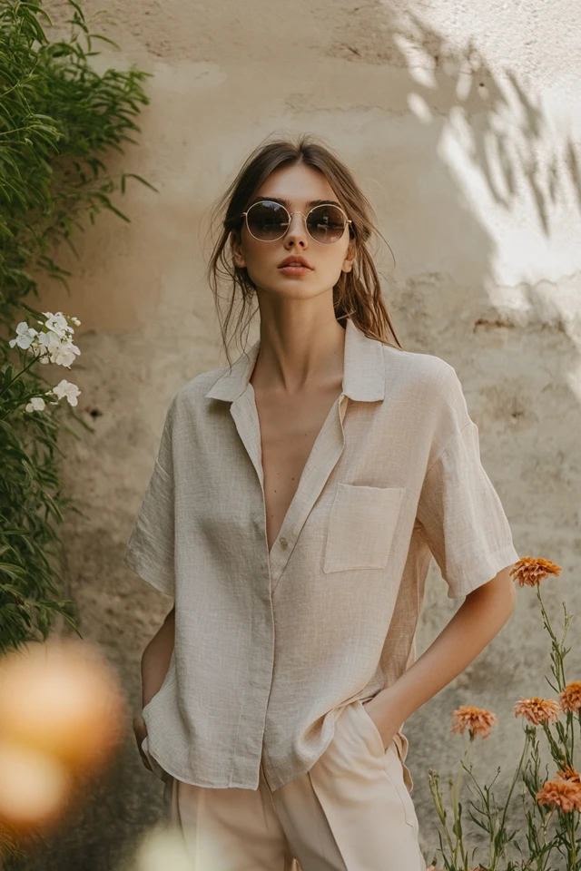 Linen Shirts in Neutral Shades for Spring Versatility - photo 5