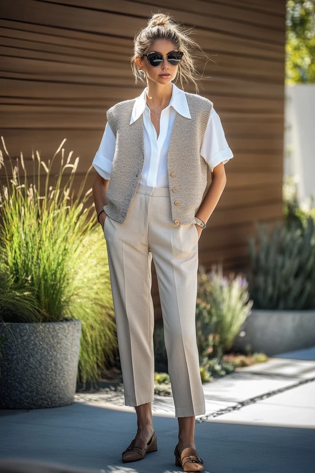 Sleeveless Knit Vests for Layered Spring Outfits - photo 5