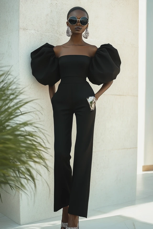 Puff-Sleeve Jumpsuits for Statement Fashion - photo 5