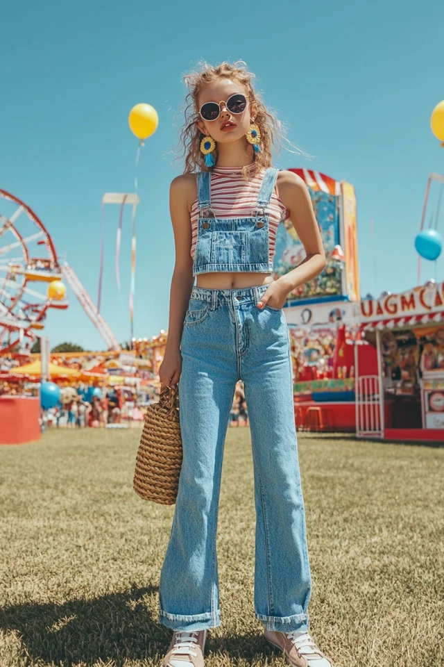 Fun Summer Fair Looks with Denim Overalls - photo 5