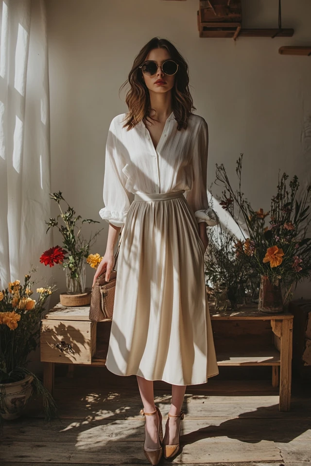 Simple Midi Skirts for Feminine Looks - photo 5