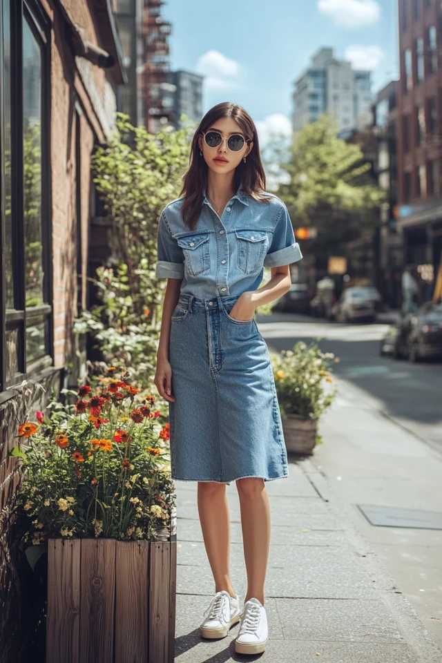 Button-Front Denim Skirts for Casual Days - photo 5