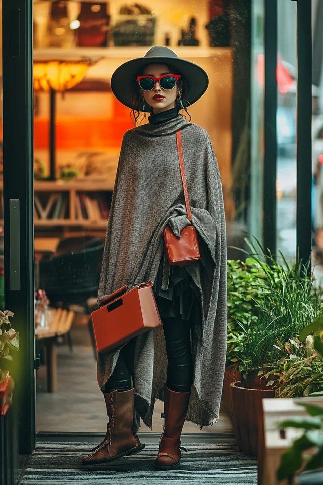 Easy-to-Layer Poncho Dresses for Mild Showers - photo 5