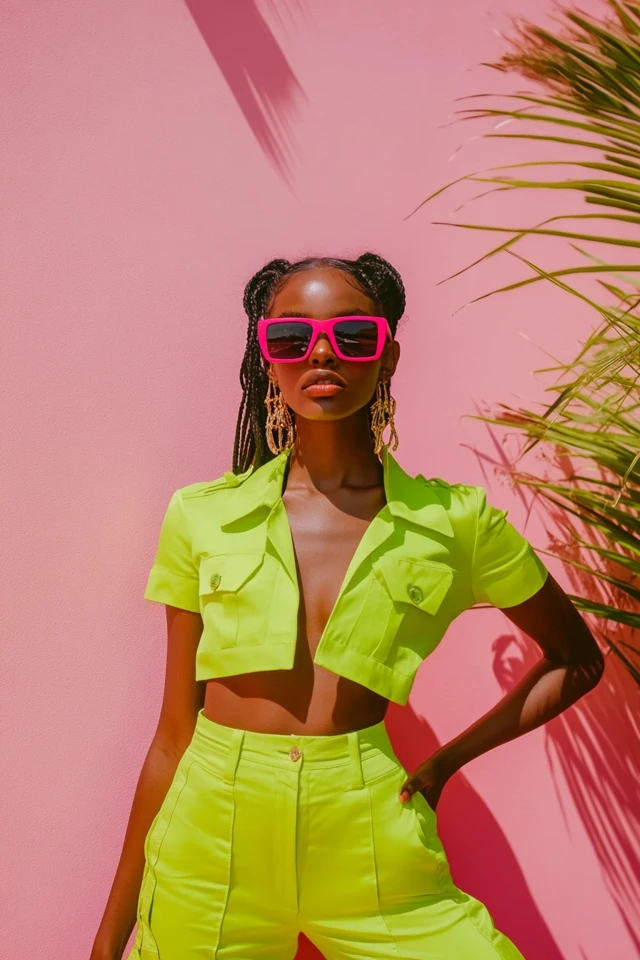 Fun Lime Green and Pink Outfits for Summer Adventures - photo 5
