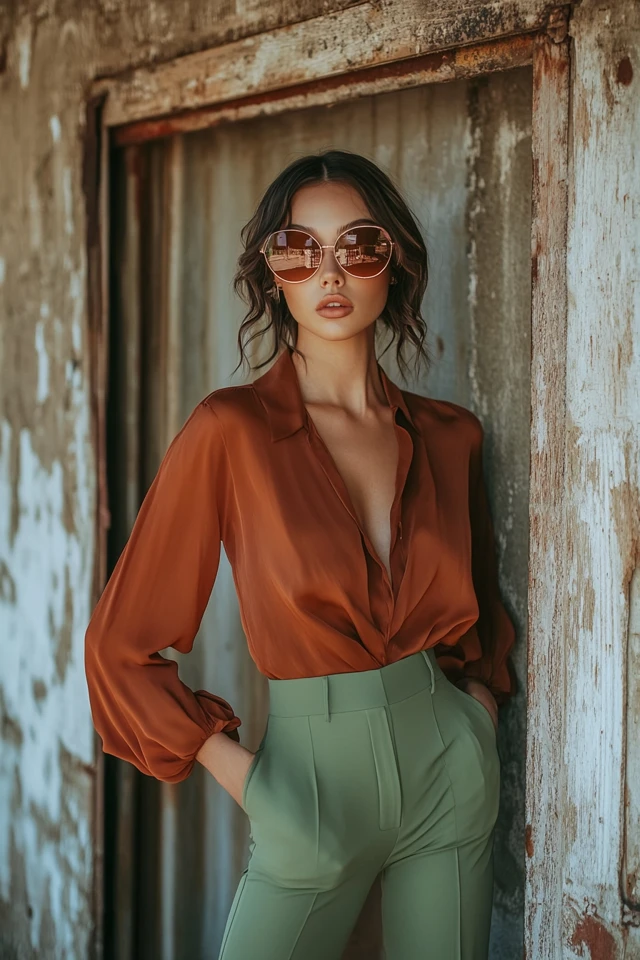 Rust and Sage Green Outfits for Earthy Looks - photo 5