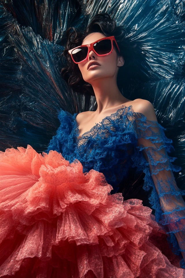 Accessorizing Coral and Midnight Blue Gowns: - photo 4