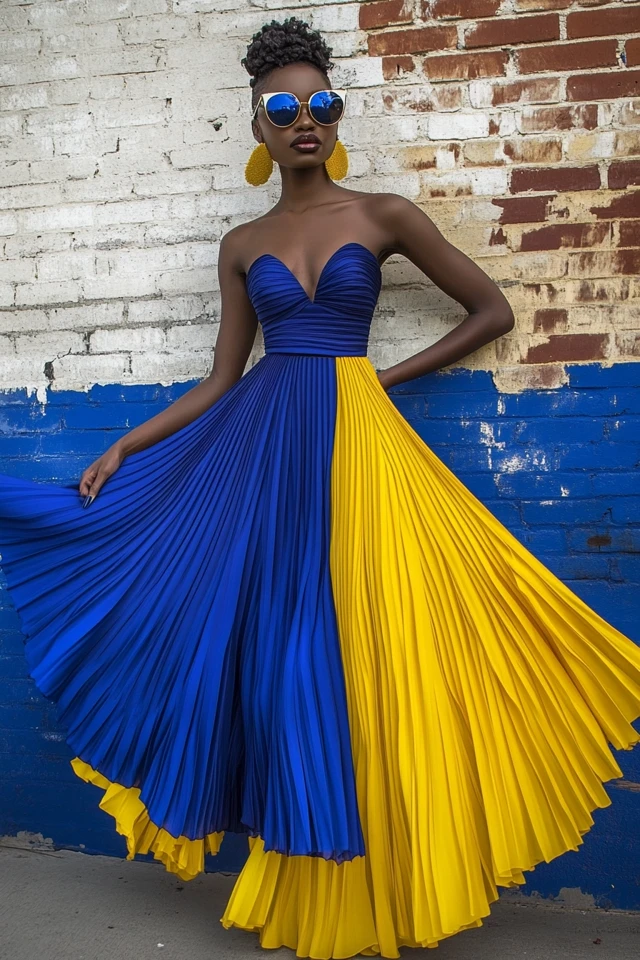 Mixing Cobalt Blue and Lemon Yellow for Bold Dresses: A Vibrant Guide to Standout Style - photo 3