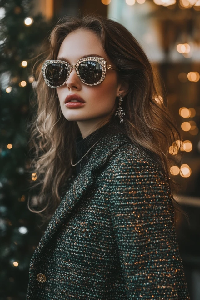 Tweed and Metallics Together for Festive Jackets - photo 5