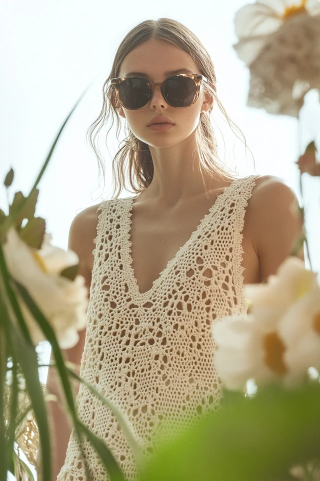 Combining Soft Cotton and Crochet in Day Dresses - photo 5