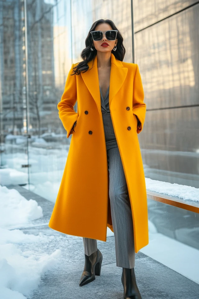 Long Wool Coats in Bright Colors for Winter Trends - photo 5