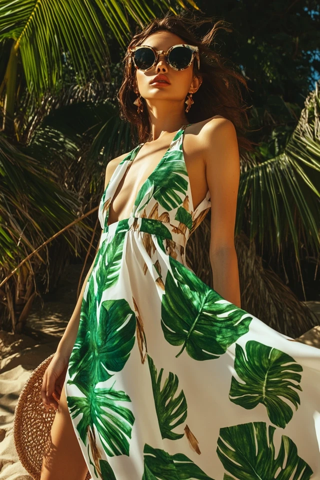 Tropical Leaf Prints for Summer Vacation Looks - photo 5