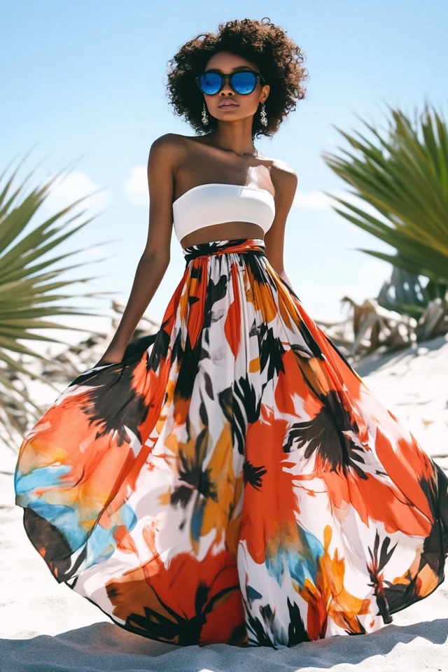 Flowing Maxi Skirts in Bright Prints for Summer Staples - photo 5