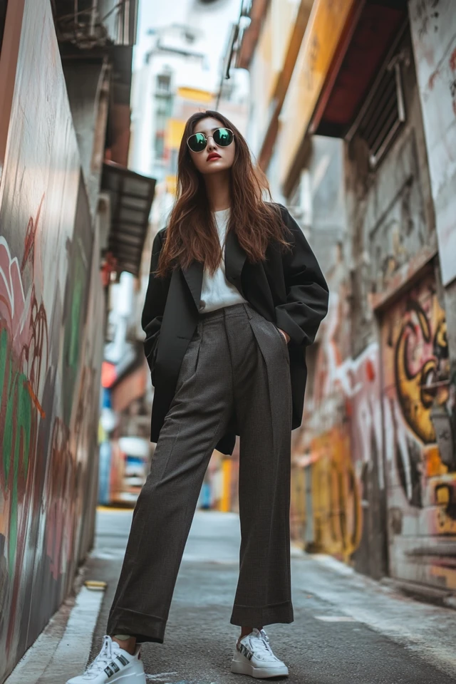 Trendy City Stroll Outfits with Statement Sneakers - photo 5