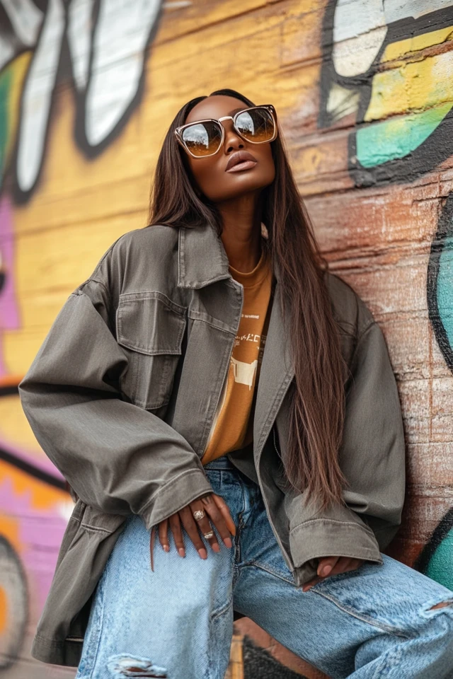 Edgy Graffiti Tour Outfits with Oversized Jackets - photo 5