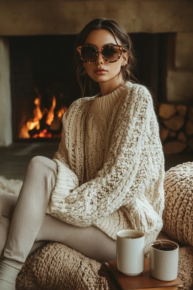 Cozy Fireside Lounge Outfits with Knitwear - photo 5