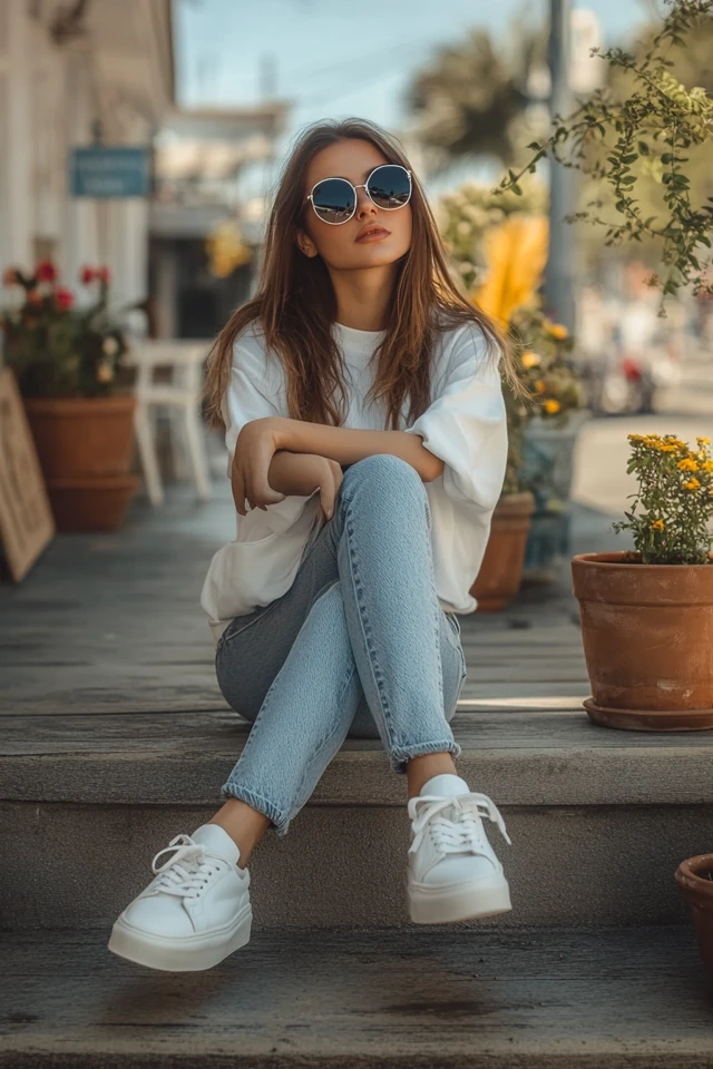 Comfortable White Sneakers for Casual Outfits - photo 5