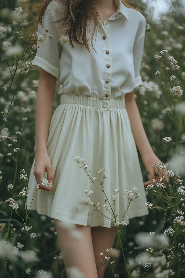Cotton Button-Up Skirts for Warm Breezy Days - photo 5