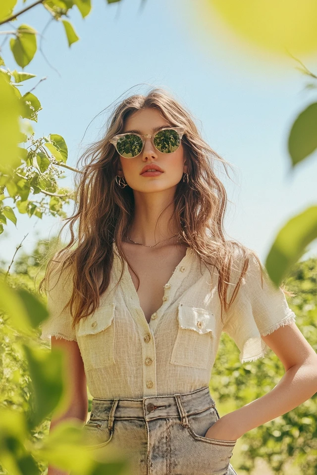 Combining Soft Linen and Rigid Denim in Summer Outfits: The Perfect Blend of Comfort and Style - photo 2