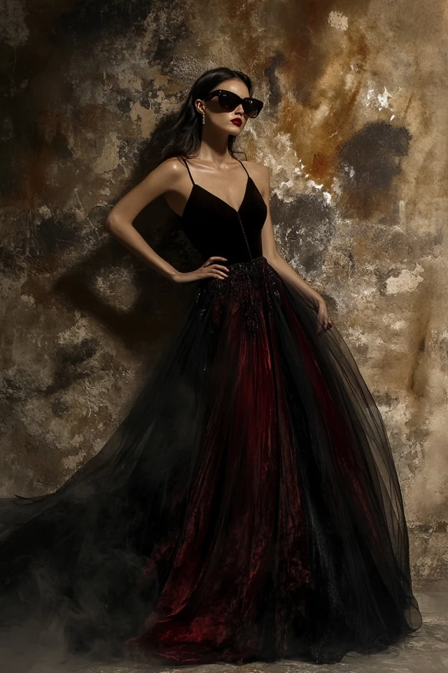 Velvet and Tulle Together for Romantic Evening Gowns: A Match Made in Elegance - photo 5