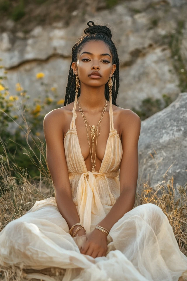 Styling Chunky Jewelry with Light Fabrics - photo 5