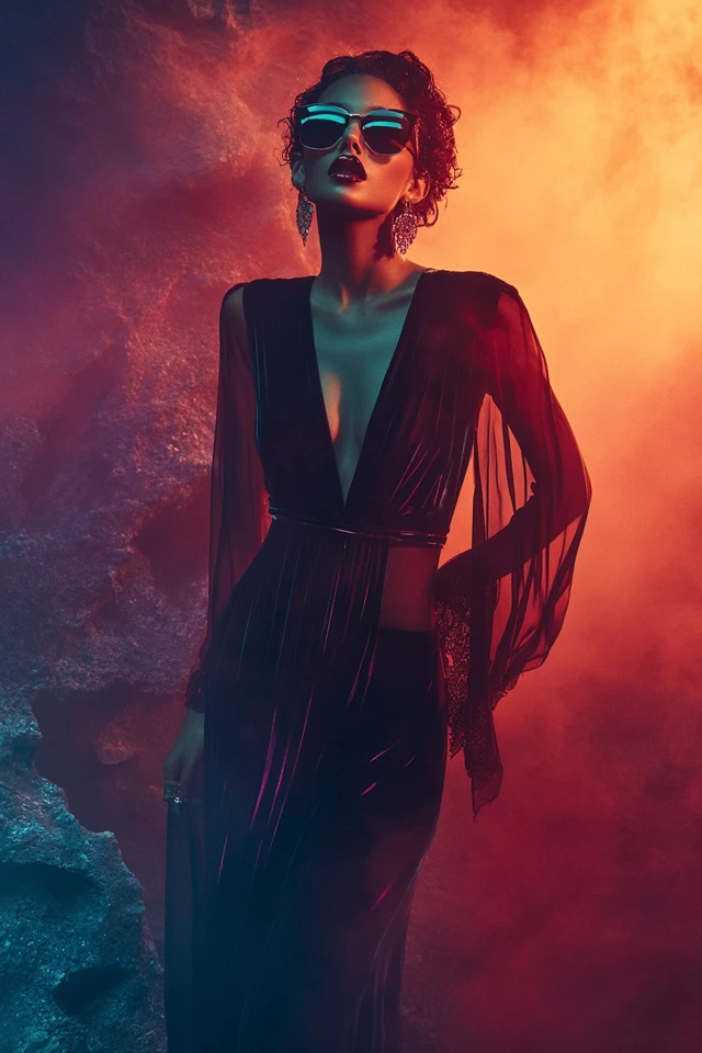 Mixing Sheer Mesh and Velvet for Dramatic Party Dresses: The Perfect Blend of Elegance and Edge - photo 5
