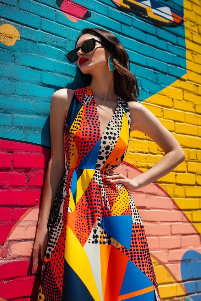 Striking Geometric Patterns in Summer Dresses: Bold, Modern, and Playful - photo 5