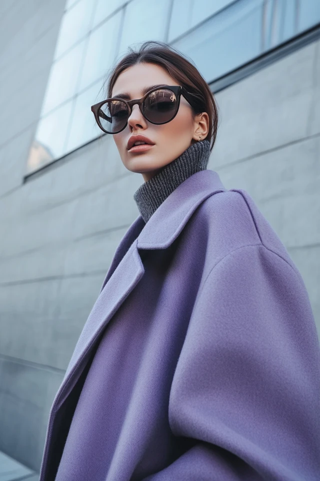 Soft Lilac and Charcoal Grey in Feminine Outerwear - photo 5