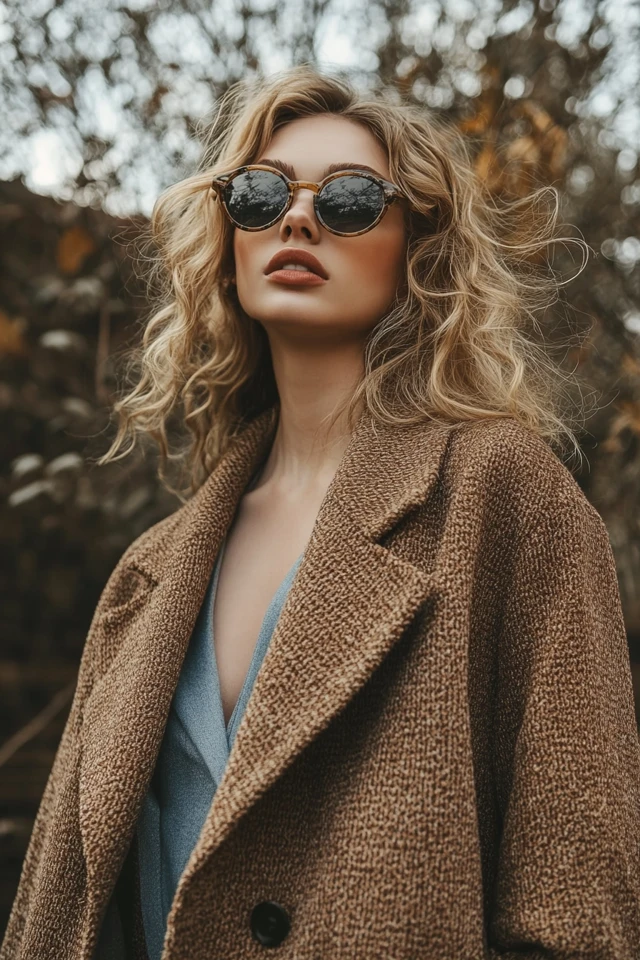 Mixing Earthy Brown and Dusty Blue for Chic Outerwear - photo 5
