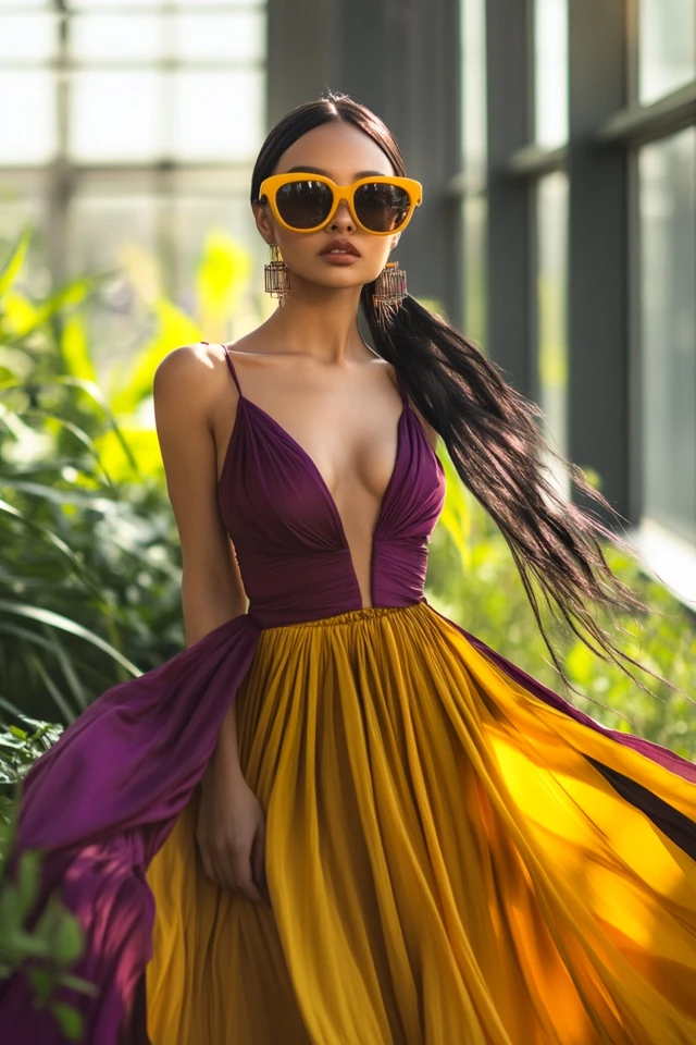 Vibrant Yellow and Plum: Making Bold Statements with Colorful Dresses - photo 5