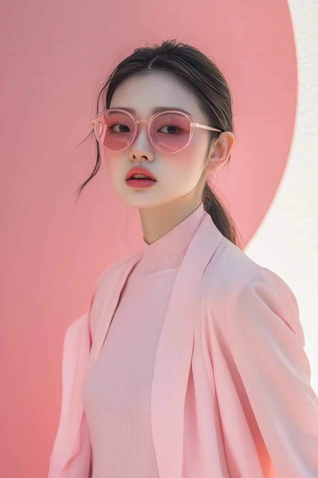Monochrome Pink Outfits with Layered Textures - photo 5