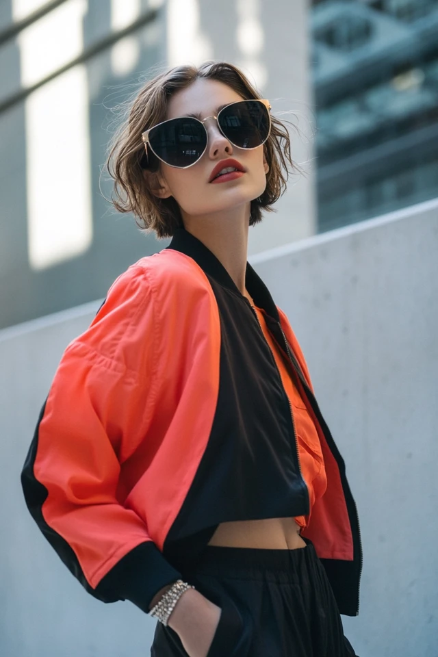 Mixing Black and Coral for Effortless Casual Jackets - photo 5
