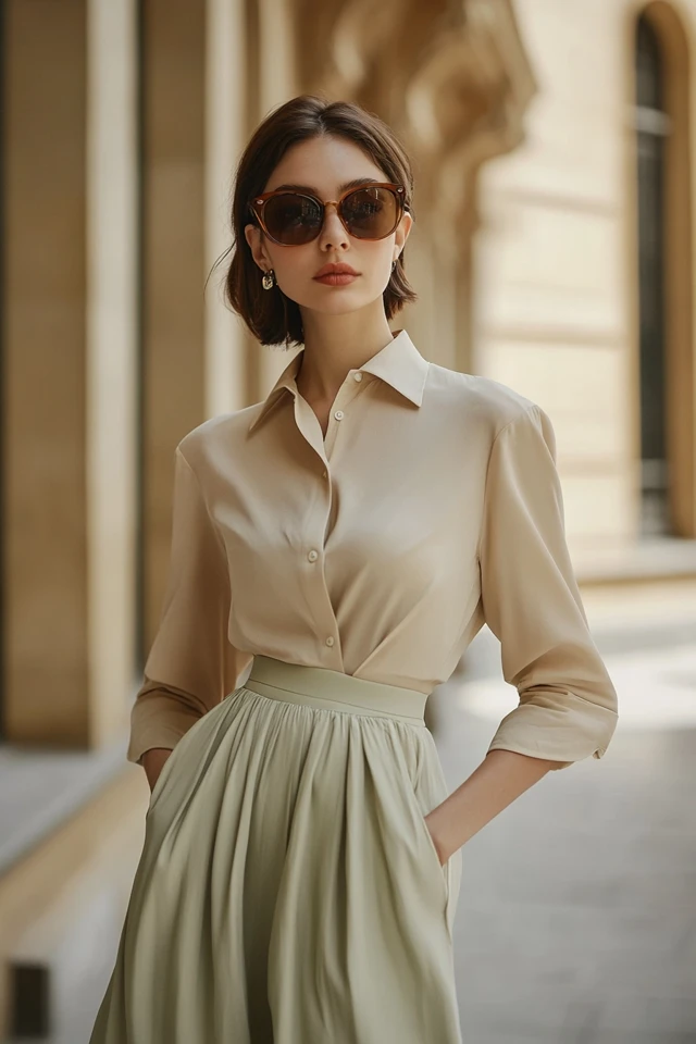 Warm Caramel and Soft Mint: Styling Timeless Midi Skirts - photo 5