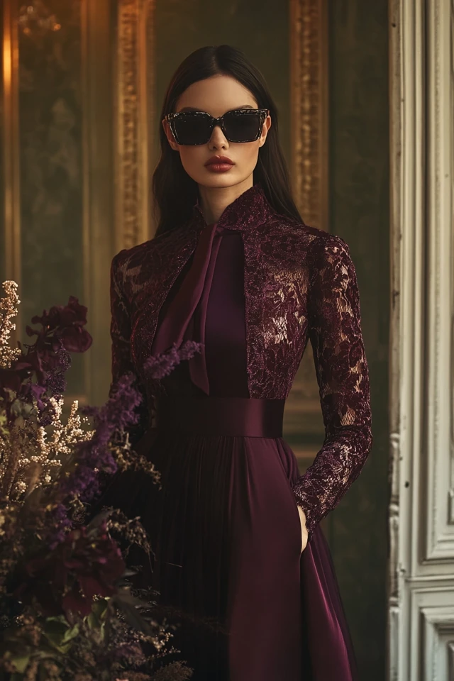 Rich Plum and Soft Ivory in Flattering Formal Looks - photo 5