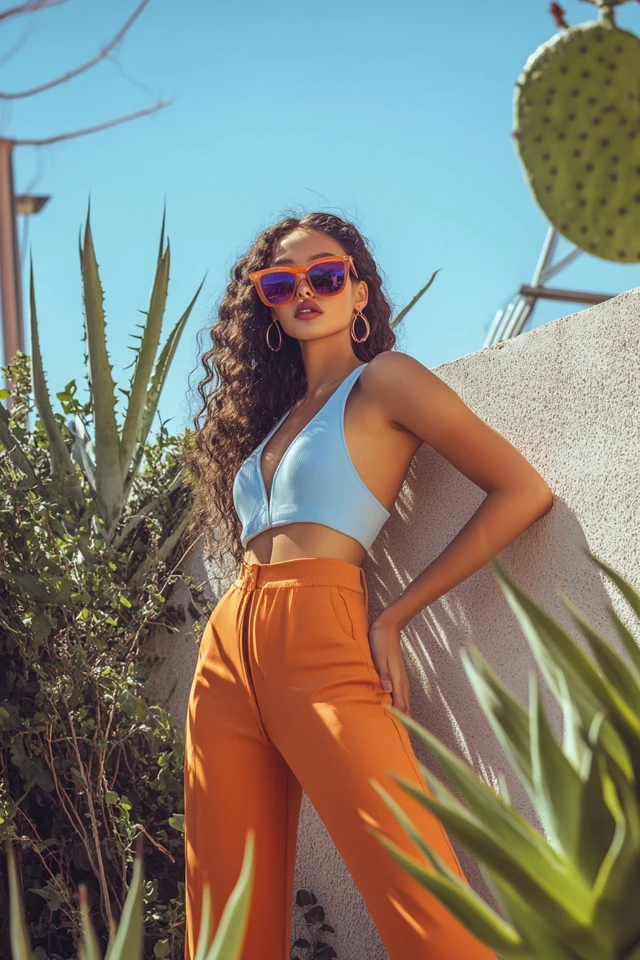 Soft Periwinkle and Rust: Creating Eye-Catching and Balanced Outfits - photo 4