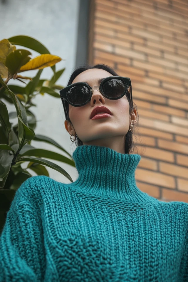 How to Style Aqua and Plum in Trendy Knitwear - photo 5