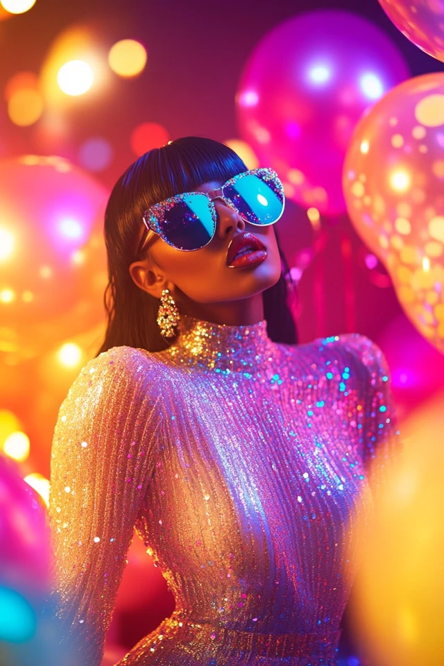 Glitter-Coated Dresses for Birthday Photo Shoots: Sparkling Style to Capture Your Special Day - photo 2