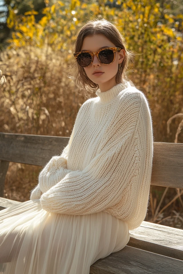 Layering Knitwear with Chiffon for Effortless Layers: A Guide to Chic and Cozy Style - photo 2