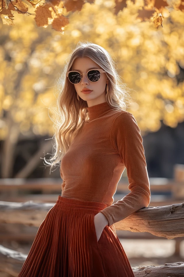 Mixing Corduroy and Wool in Warm Autumn Skirts: Cozy, Chic, and Timeless - photo 2