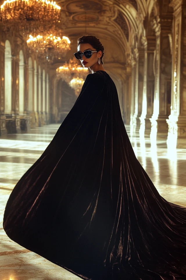 Combining Silk and Velvet for Dramatic Capes: A Luxurious Statement of Elegance - photo 2