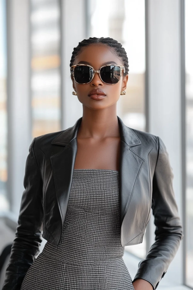 Mixing Leather and Tweed for Structured Workwear: Power Dressing with a Modern Edge - photo 2