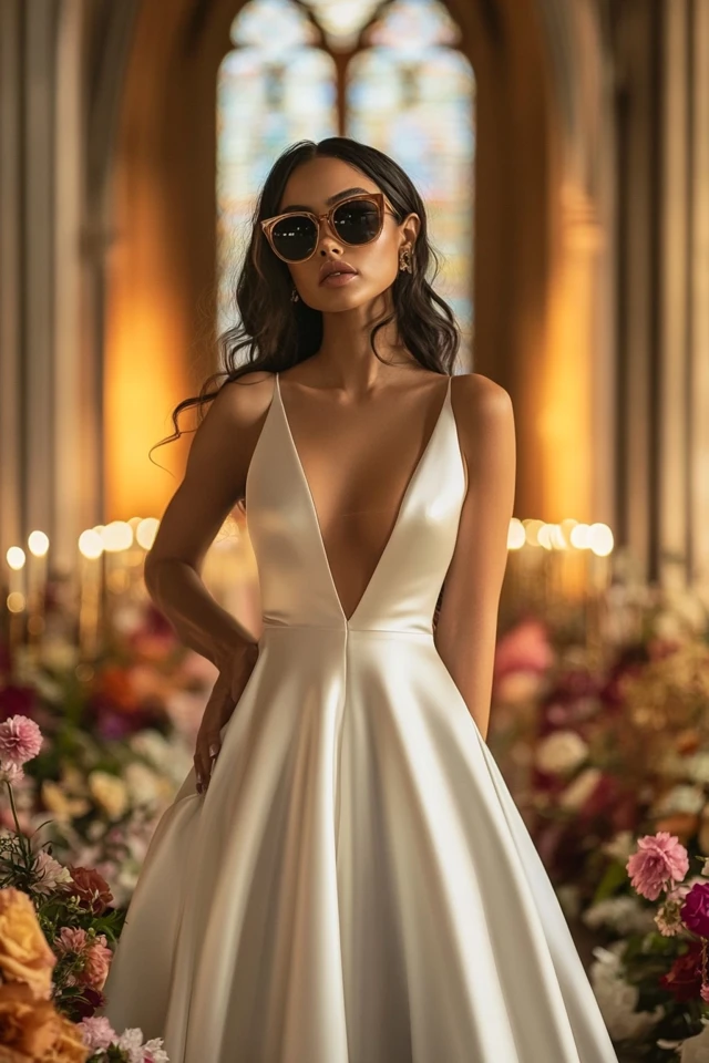 Satin and Velvet Together for Luxe Bridal Gowns - photo 2
