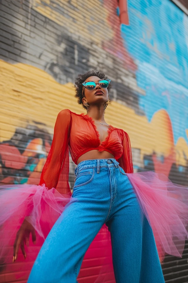 Denim and Tulle in Unique Everyday Outfits - photo 2