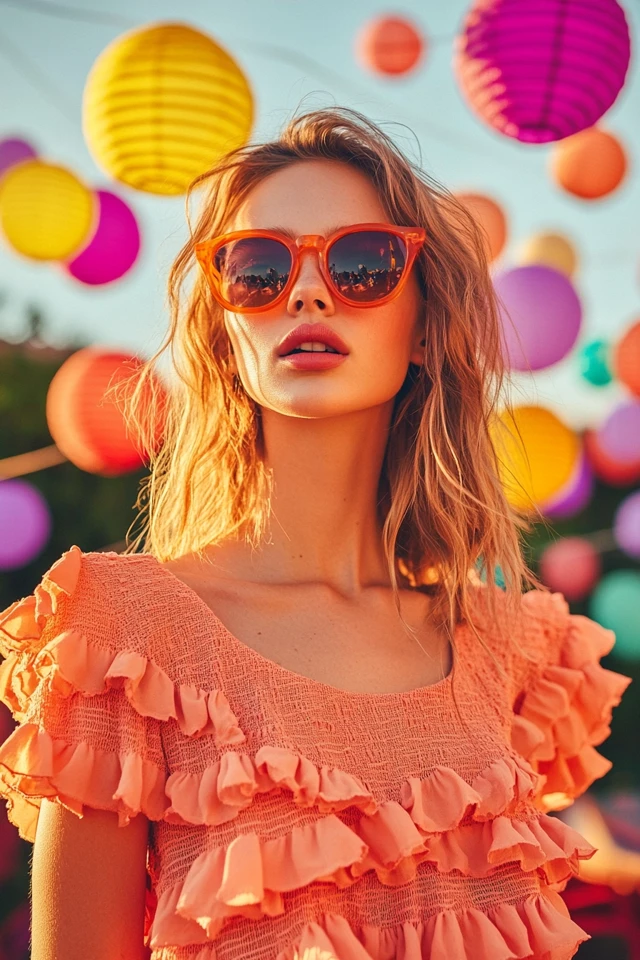 Ruffled Tops in Bright Colors for Summer Events - photo 2