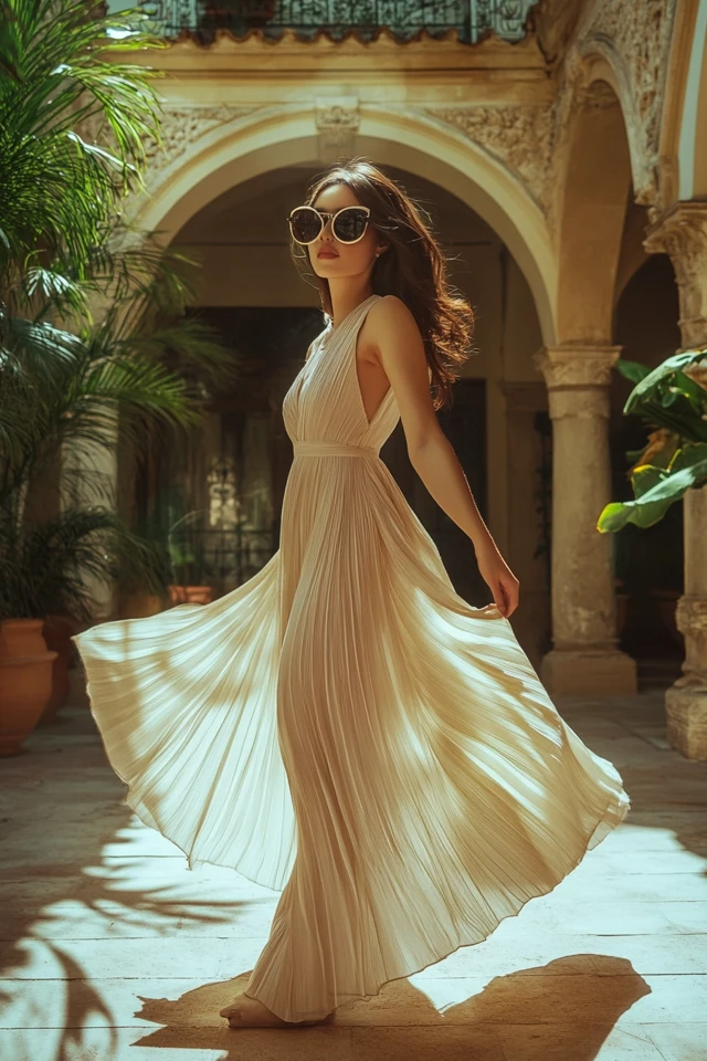 Pleated Maxi Dresses for Sophisticated Style - photo 2