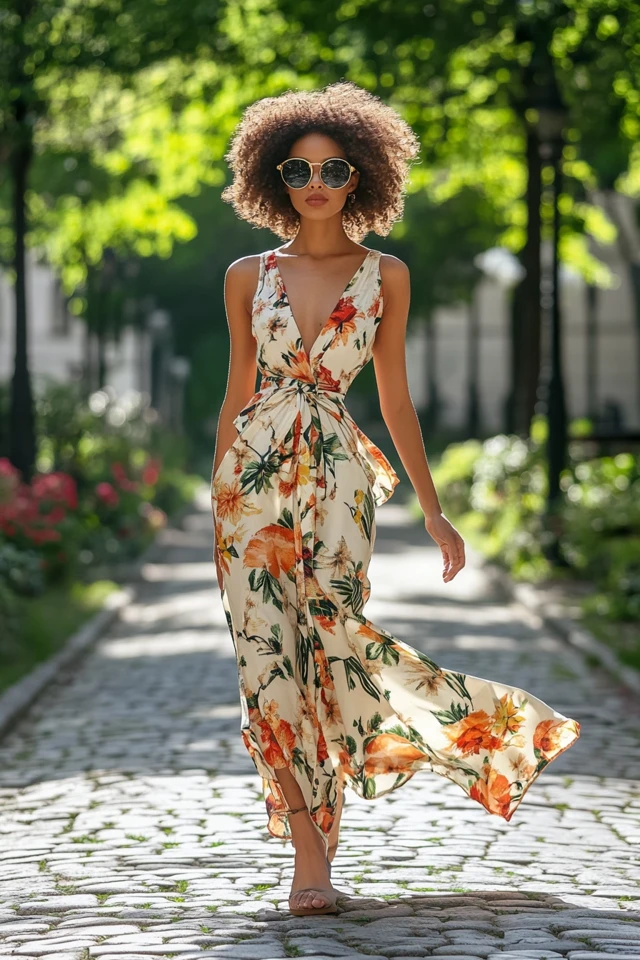 Wrap Midi Dresses with Flowing Skirts - photo 2