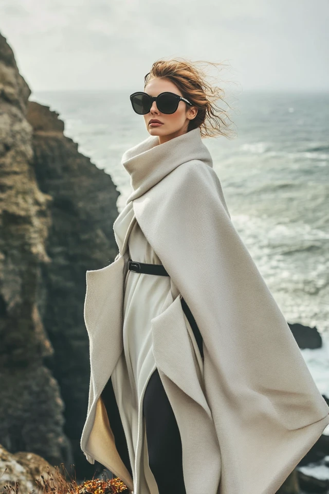 Oversized Ponchos with Sculptural Shapes: The Art of Effortless Elegance - photo 2