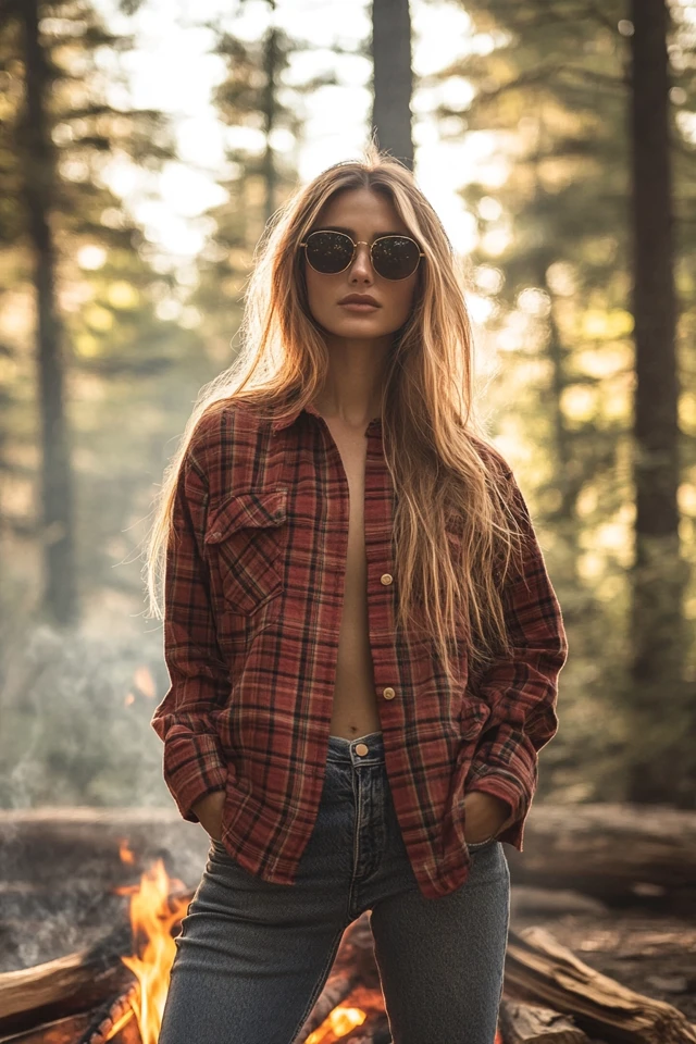 Relaxed Camping Styles with Cozy Flannels: Effortless Comfort for Outdoor Adventures - photo 2